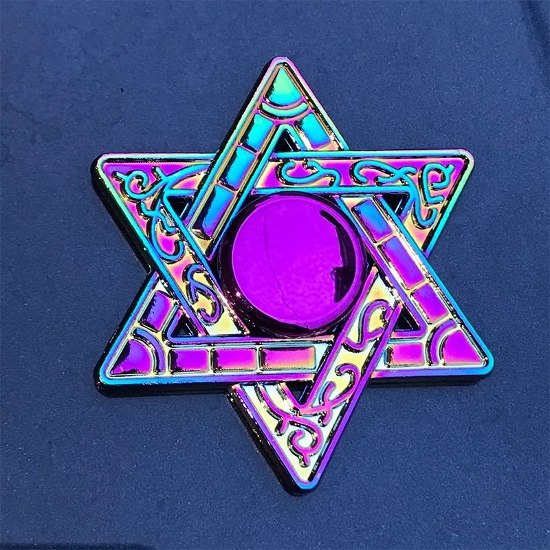 Metal Rainbow Gradient Fidget Spinner with Silent Bearing