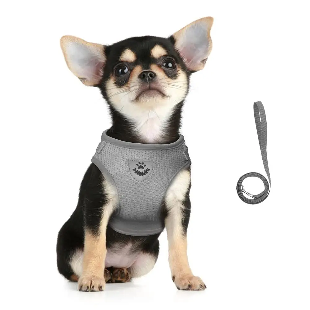 Reflective Adjustable Cat Harness Leash Set Mesh Vest Escape Proof Puppy Dog Collar
