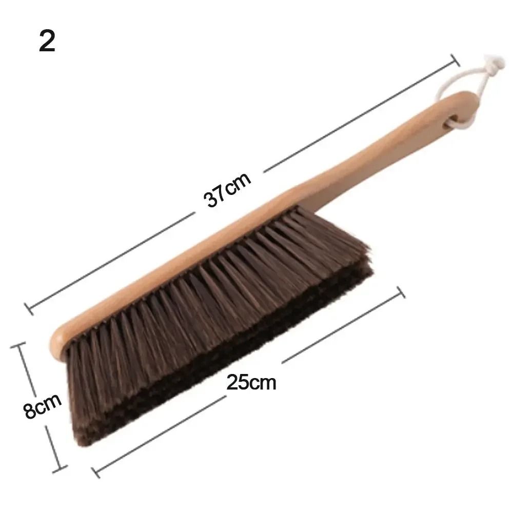 Natural Wood Bristles Brush Anti Static Desktop Bar Grinder Coffee Powder Cleaning Brush