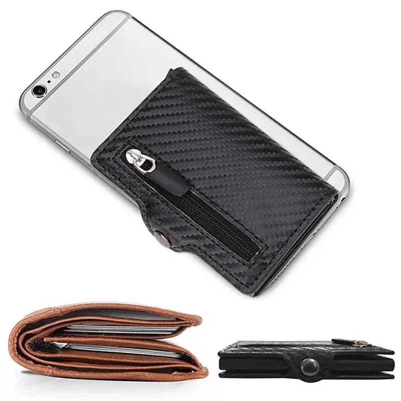Carbon Fiber RFID Blocking Metal Credit Card Holder Wallet