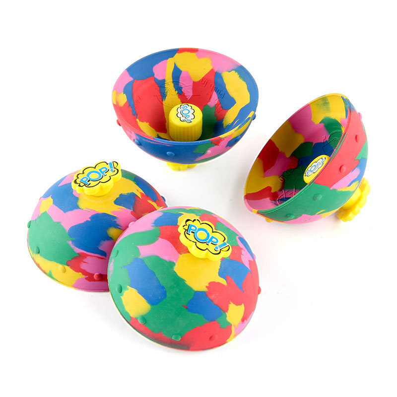 Camouflage Bounce Spin Bowl Toy for Kids Outdoor Play