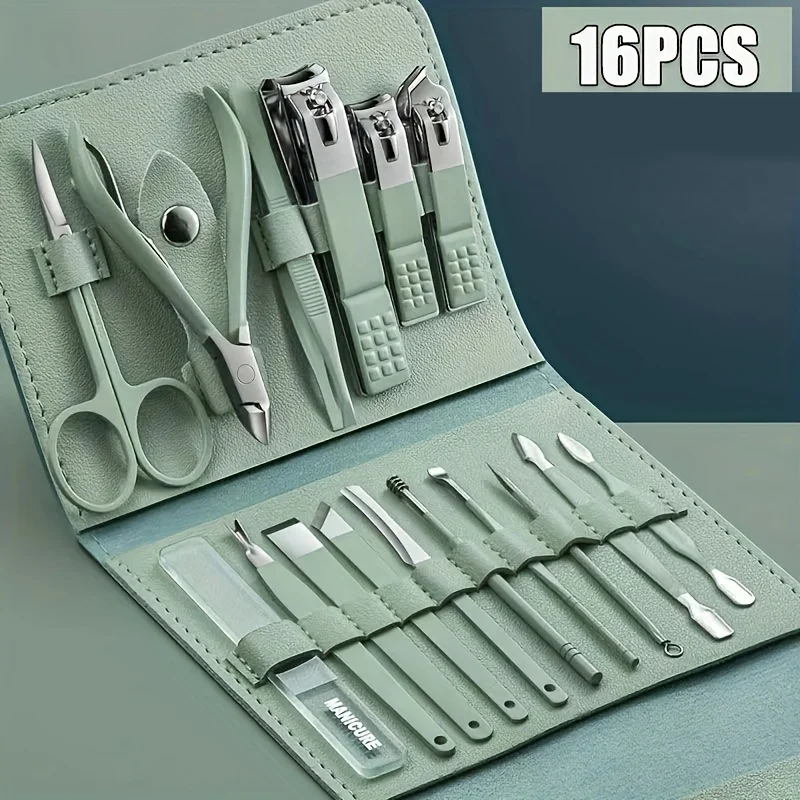 Piece Nail Clippers Set with Cuticle Nippers & Travel Case - Professional Manicure & Pedicure Kit
