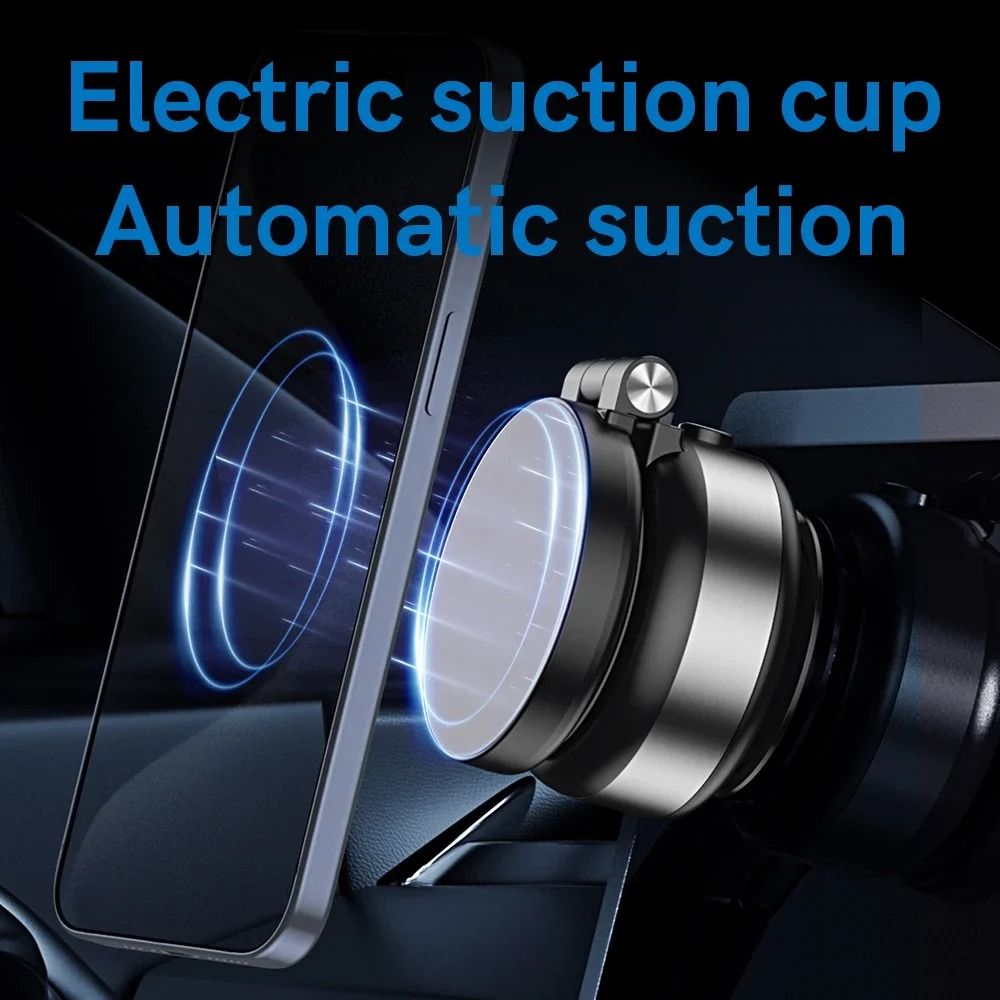Electric Vacuum Suction Car Phone Holder with Magnetic Telescopic Arm