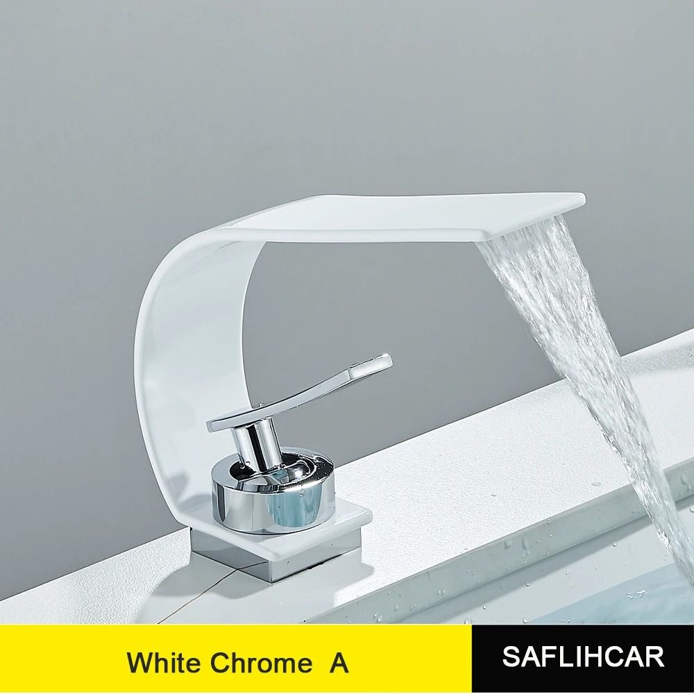 Black Thin Style Bathroom Sink Faucet with Hot and Cold Water Mixer