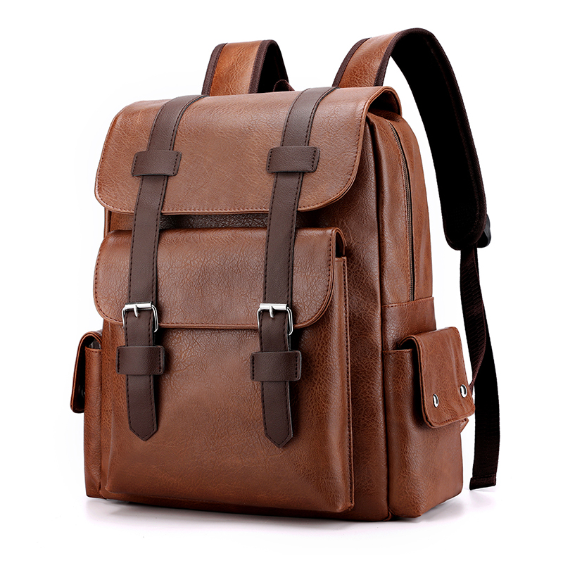 Premium mens leather backpack with Laptop Sleeve Large Capacity Business Travel Bag