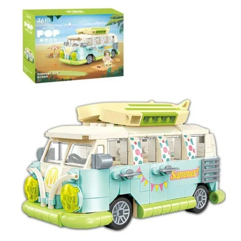 Holiday RV, City Camper Van Building Set, Camping Vehicles Toy, Creative Adventure Birthday Gift for Boys and Girls