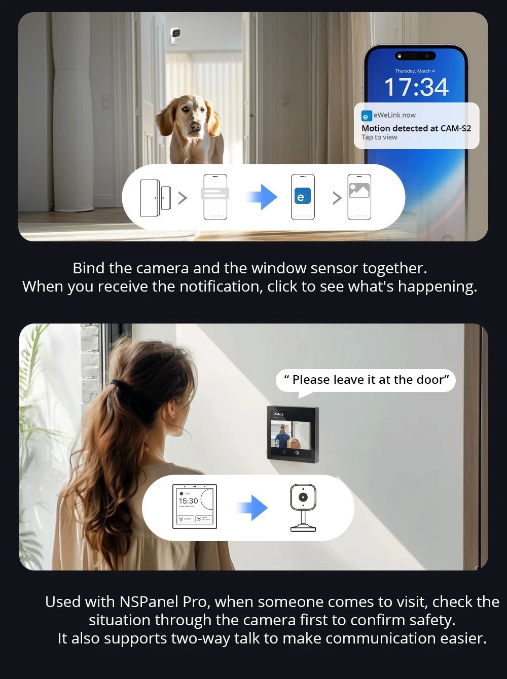 Sonoff Cam Slim Gen2 Smart Home Security Camera 1080P Human Detection