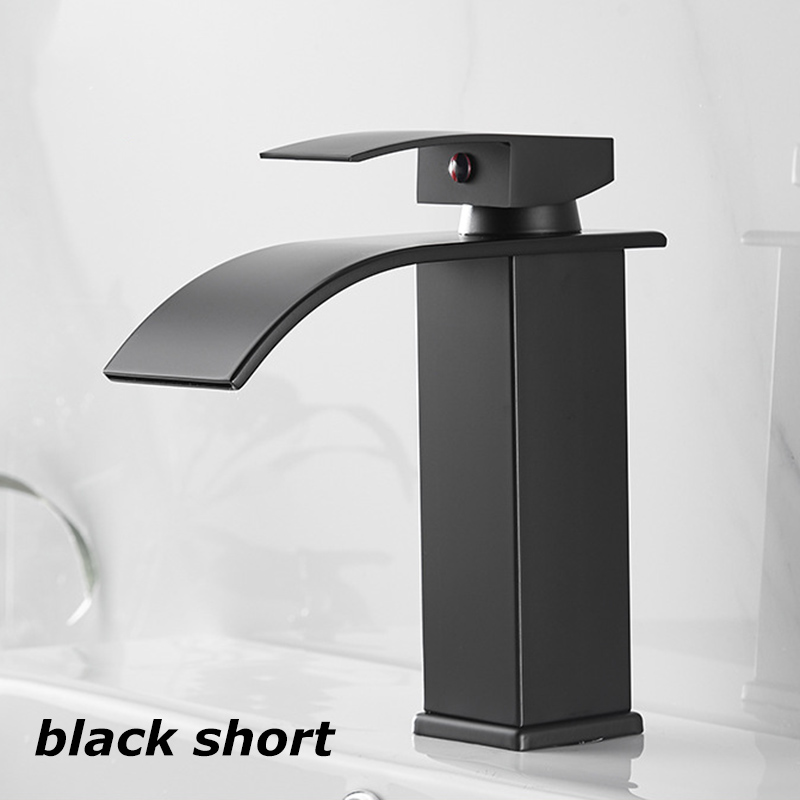 Dual Control Household Hot and Cold Waterfall Faucet Kitchen Bathroom Splash-proof Countertop Faucet Toilet Faucet