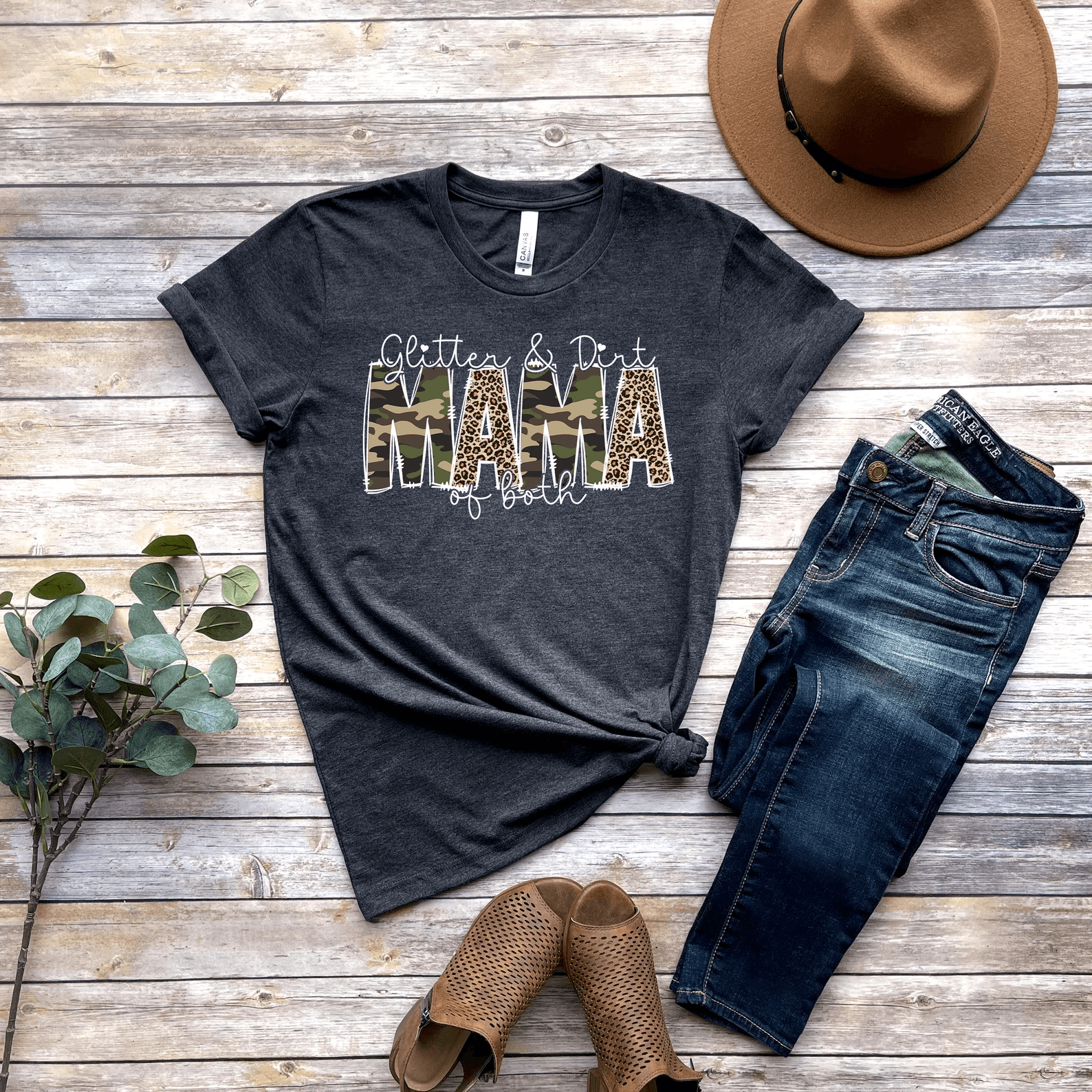 Glitter and Dirt Mama Shirt Leopard Mom Life Tee Boy Mom Girl Mom Gift