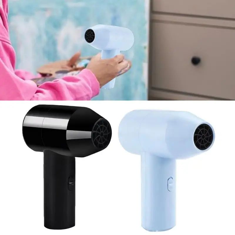Cordless USB Rechargeable Mini Hair Dryer – Portable Low Noise Art & Travel Blow Dryer (Cold Air)