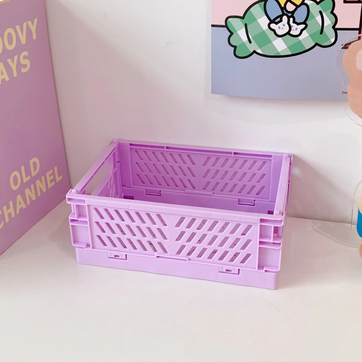 Mr.paper Stackable Foldable Plastic Stationery Holder Set