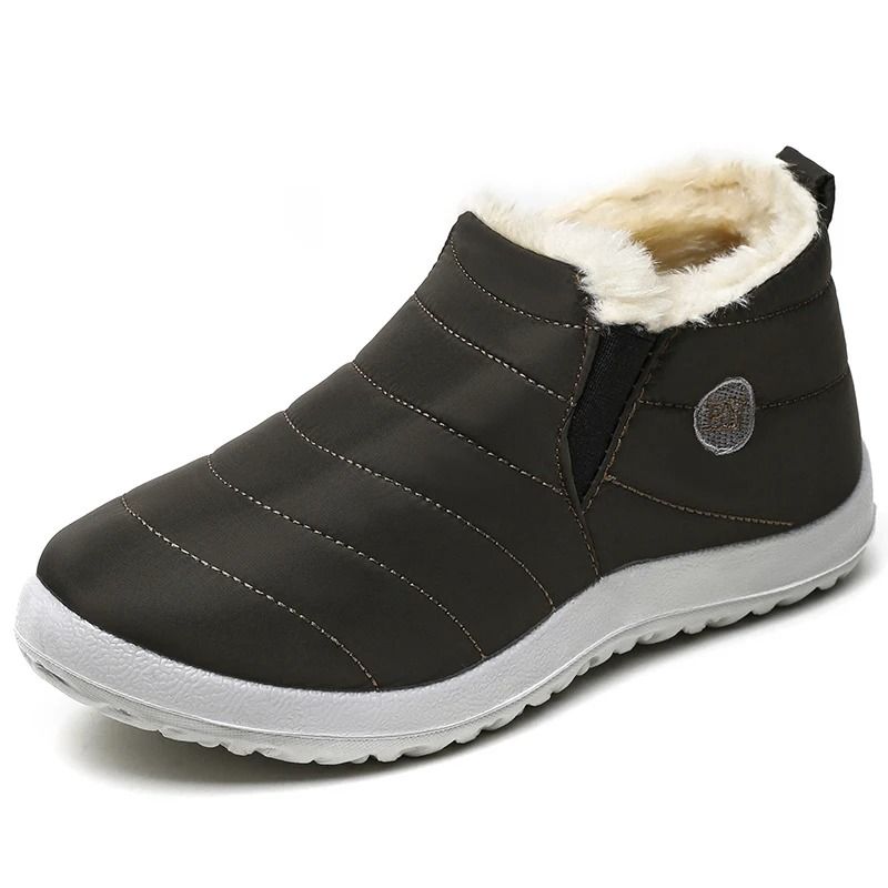 Womens Waterproof Winter Snow Boots – Plush Fur-Lined Ankle Boots