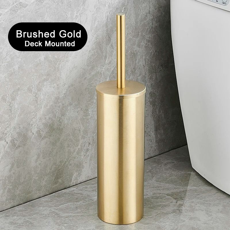 Stainless Steel Wall-Mounted Toilet Brush Set