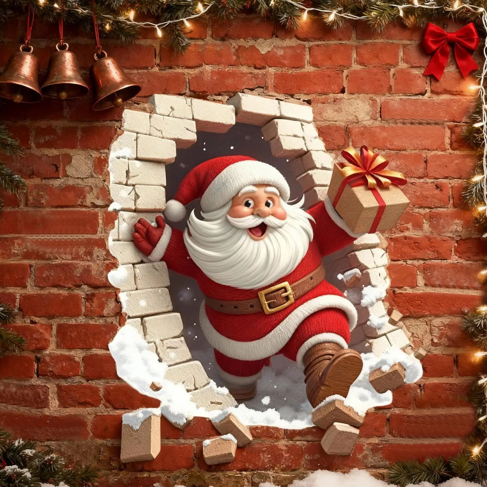 Santa Claus Wall Decal Sticker