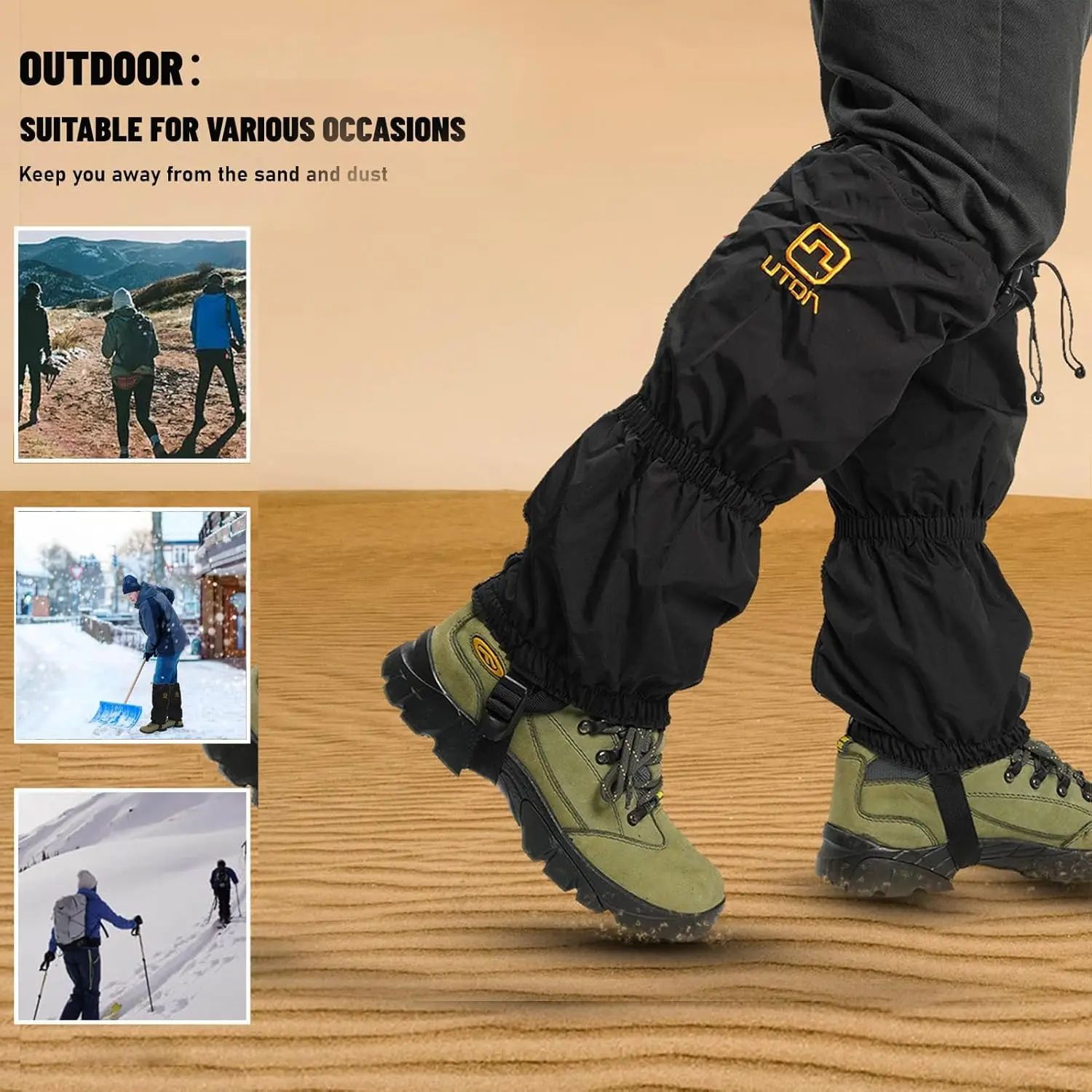 Waterproof Trail Leg Gaiters – Adjustable Snow & Sandproof Boot Covers for Hiking & Hunting