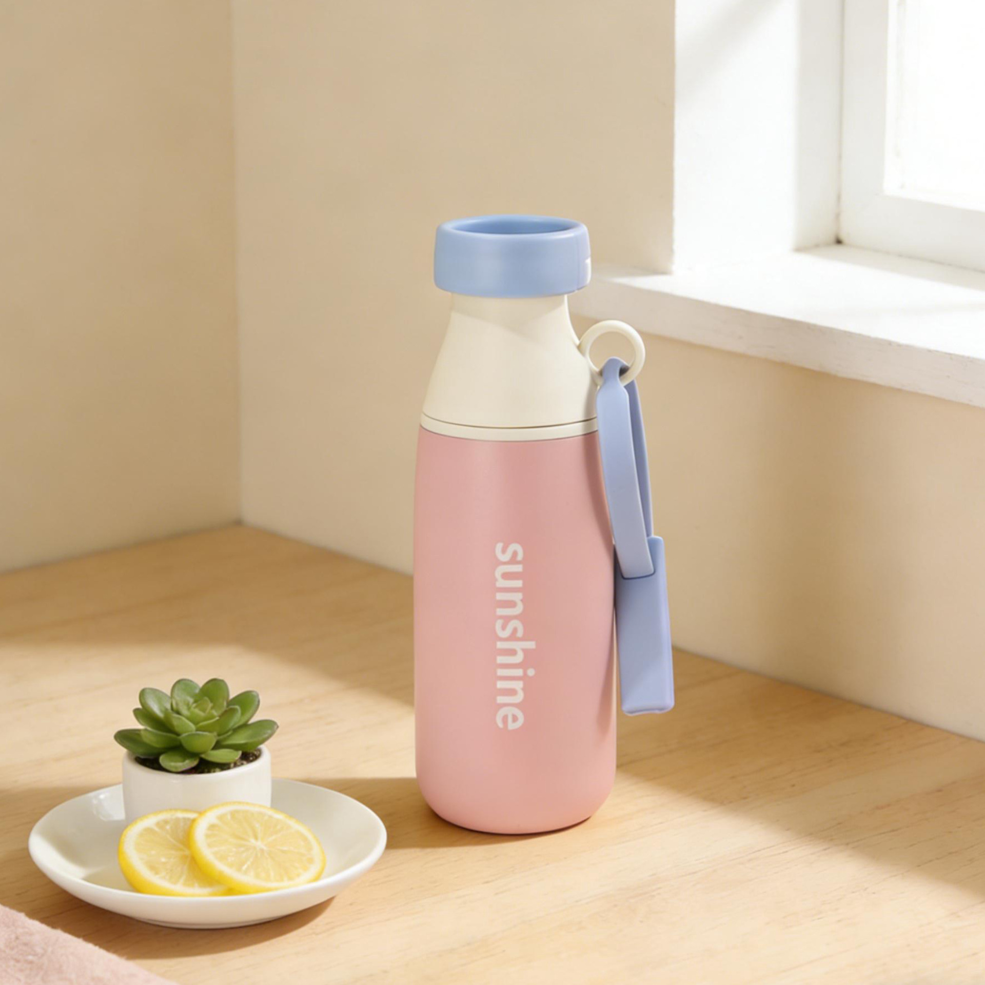 Large Capacity Stainless Steel Insulated Cup with Straw Multi functional Gift Milk Bottle & Water Cup