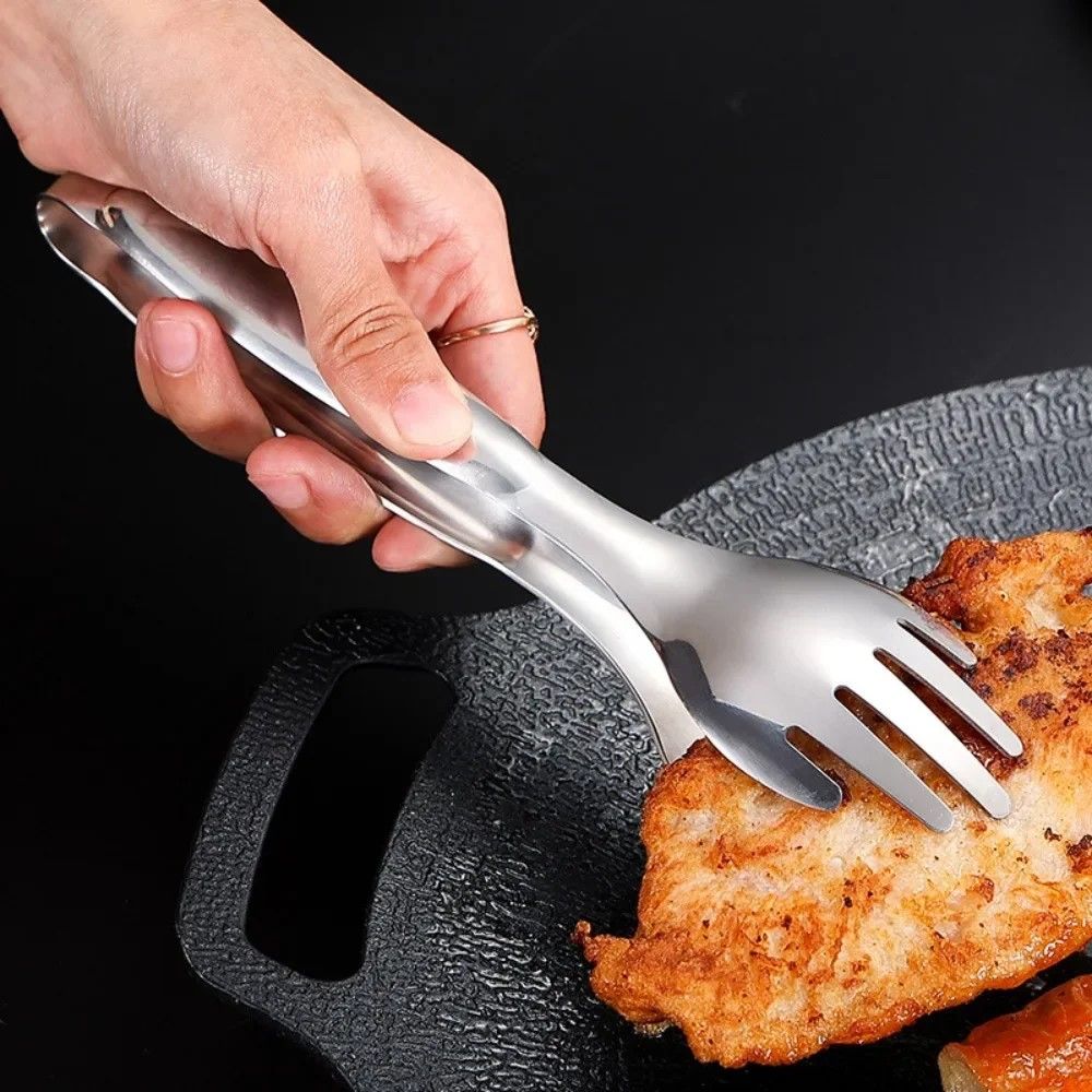 Deluxe Non-Slip Stainless Steel BBQ & Serving Tongs – Heavy-Duty Food & Salad Grip
