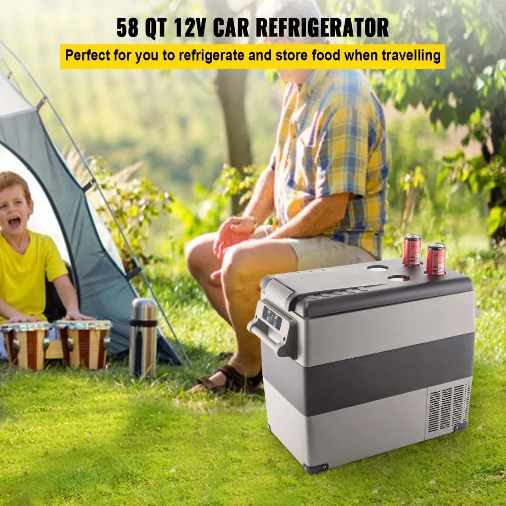 Dual Zone Portable Freezer, Car Refrigerator, Freezer Fridge Cooler with DC and AC, Cooler