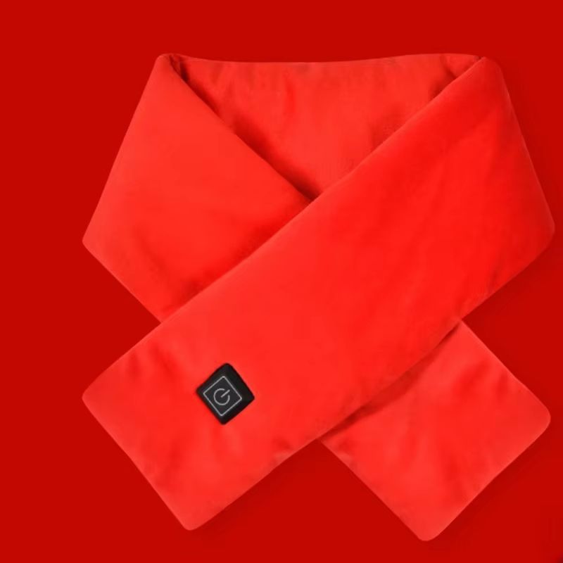 USB Heated Scarf with 3-Gear Temperature Control Fleece Wrap Electric Neck Warmer