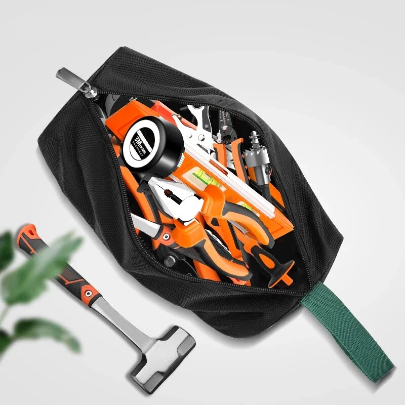 Multifunctional Toolkit Oxford Bag, Thickened Wear Resistant Durable Electrician Storage, Portable Handheld Tool Bag