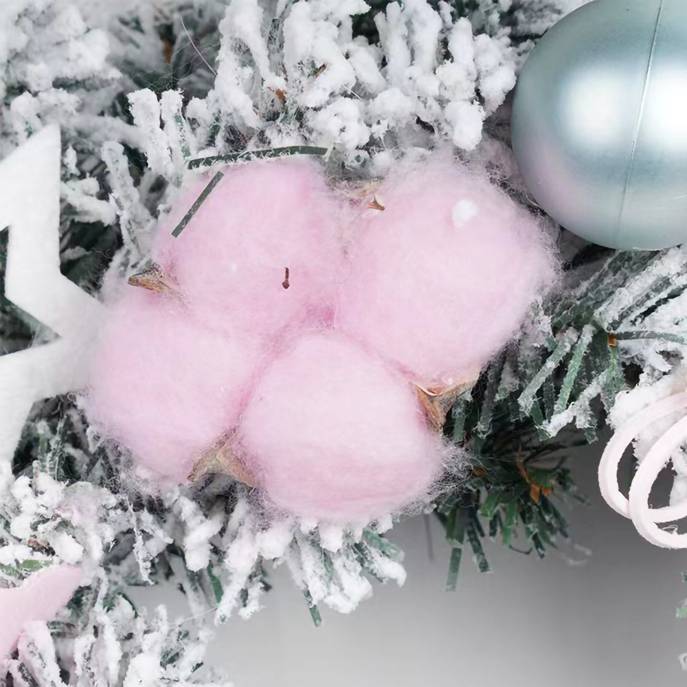 Christmas Wreaths, Pink Snowflake Decorations, Hanging Ornaments for Christmas Atmosphere