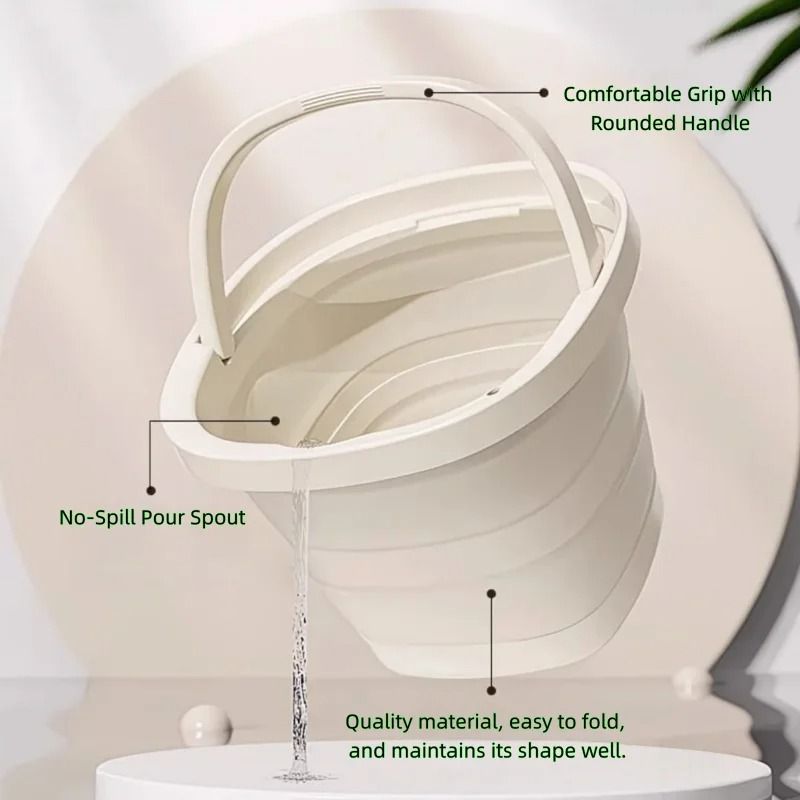 Collapsible Car Wash Bucket – Ultra-Flat Design – High-Capacity Detailing Tool