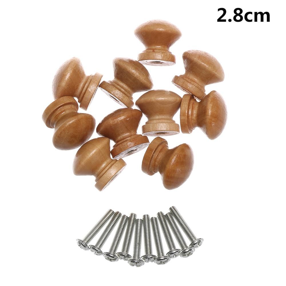 Wooden Cabinet Knobs Natural Round Drawer and Wardrobe Pull Handles
