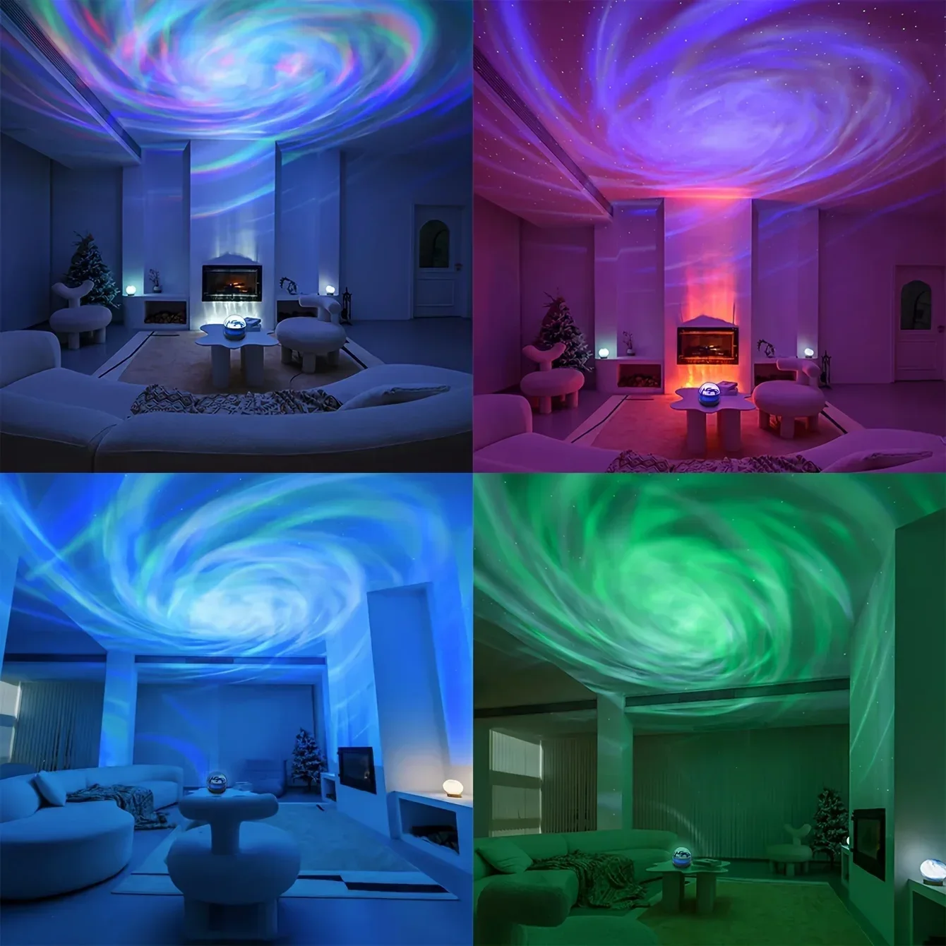 LED Galaxy Projector Light with Remote Control, 3-in-1 Aurora, Stars, and Nebula Night Light for Bedroom Decoration,