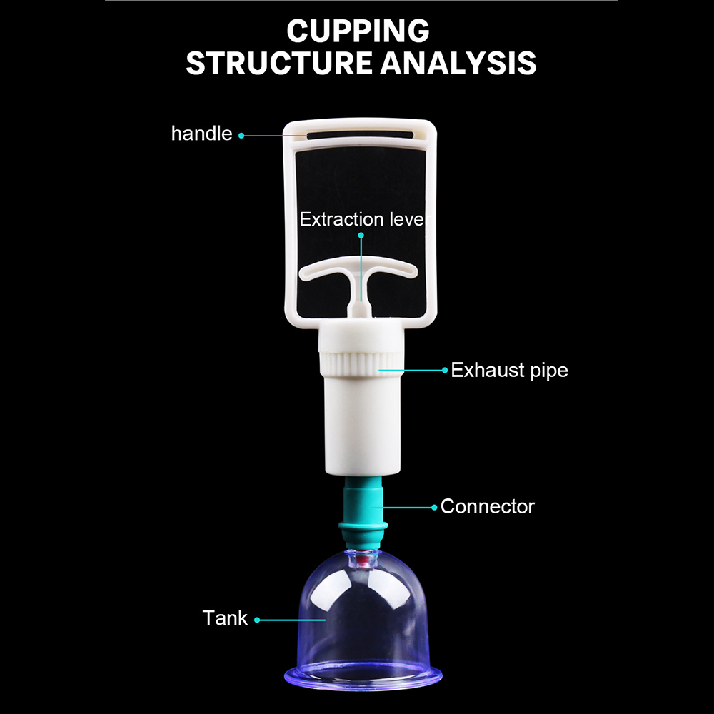 Vacuum Cupping Set with Pumping Gun Anti-Cellulite, Detox, and Massage Therapy