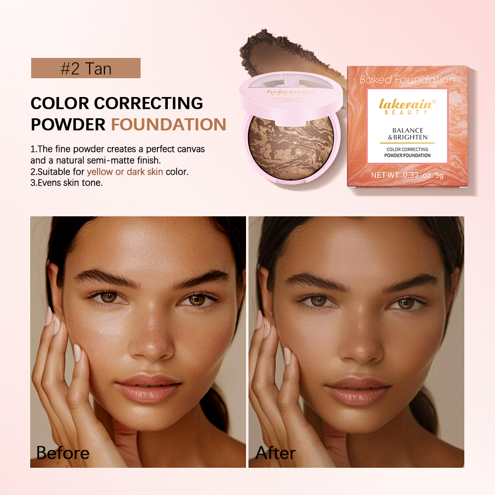 Baked Powder Foundation, Oil Control Setting Makeup, Pressed Powder Cake Bronzer Glow, Face Contouring, Shimmer Contour