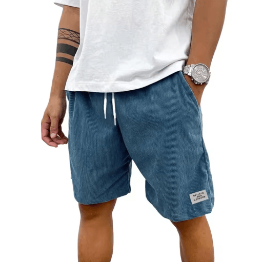 Mens Corduroy Casual Shorts Lightweight Summer Sweat Shorts for Streetwear and Beach