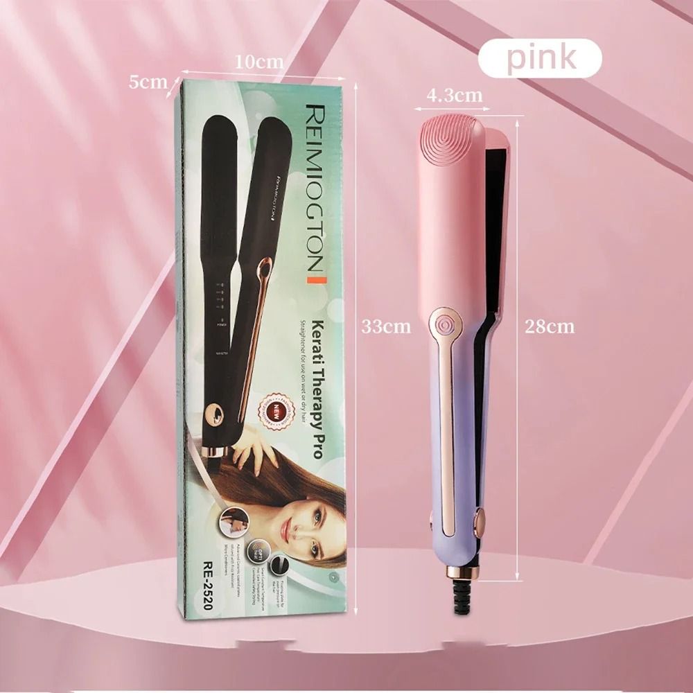 2 in 1 Hair Straightener and Curler Ceramic Flat Iron with Adjustable Temperature and Negative Ion Technology