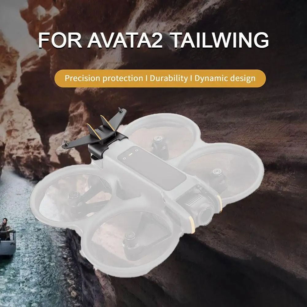 DJI Avata 2 Aerodynamic Rear Tail Wing | Dual-Function Drag Reduction & Battery Anti-Release Buckle