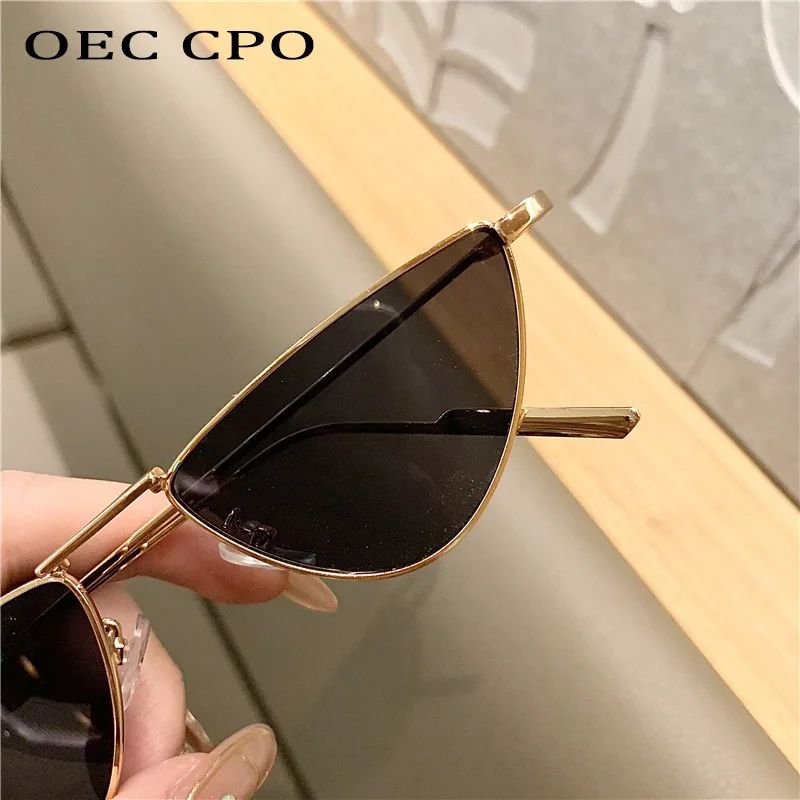 Women Small Cat Eye Metal UV400 Fashion Sunglasses