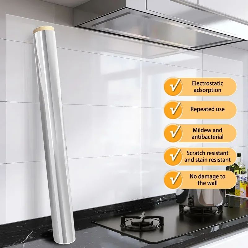 45 cm Transparent Kitchen Oil-Proof Wall Sticker