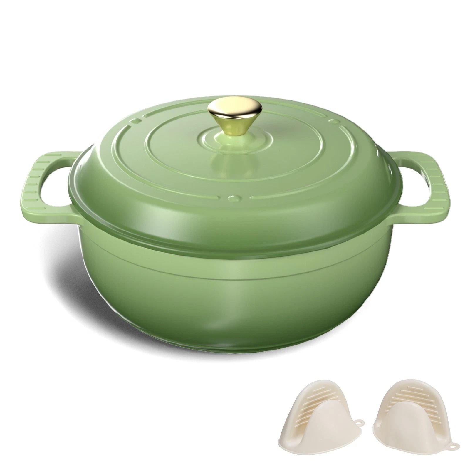 Enameled Cast Iron Dutch Oven, 6QT Multi-Purpose, Grill & Induction Compatible