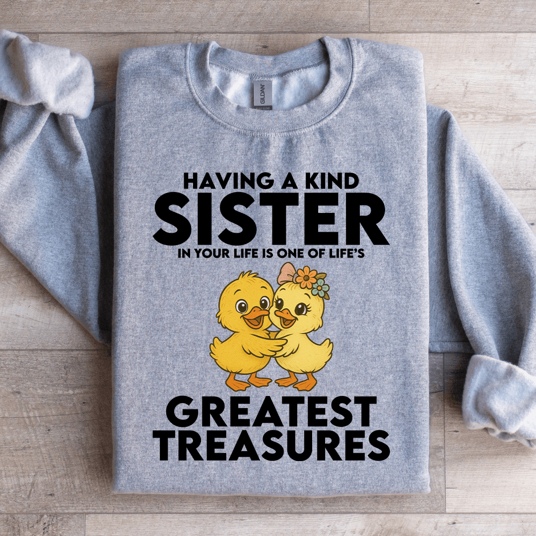 Having A Kind Sister In Your Life's Greatest Treasures Sweatshirt