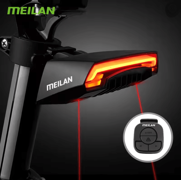 Wireless Bike Rear Light Smart Brake USB Rechargeable with Remote Turn Signals