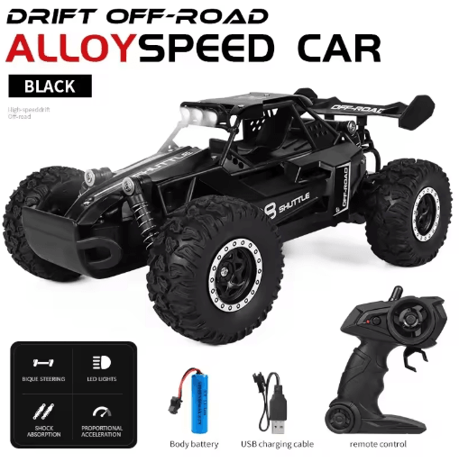 116 High Speed Off Road RC Car with LED Lights and 2.4GHz Control