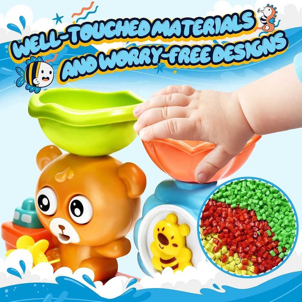 Baby Bath Toy Suction Cup Wall Water Play Track