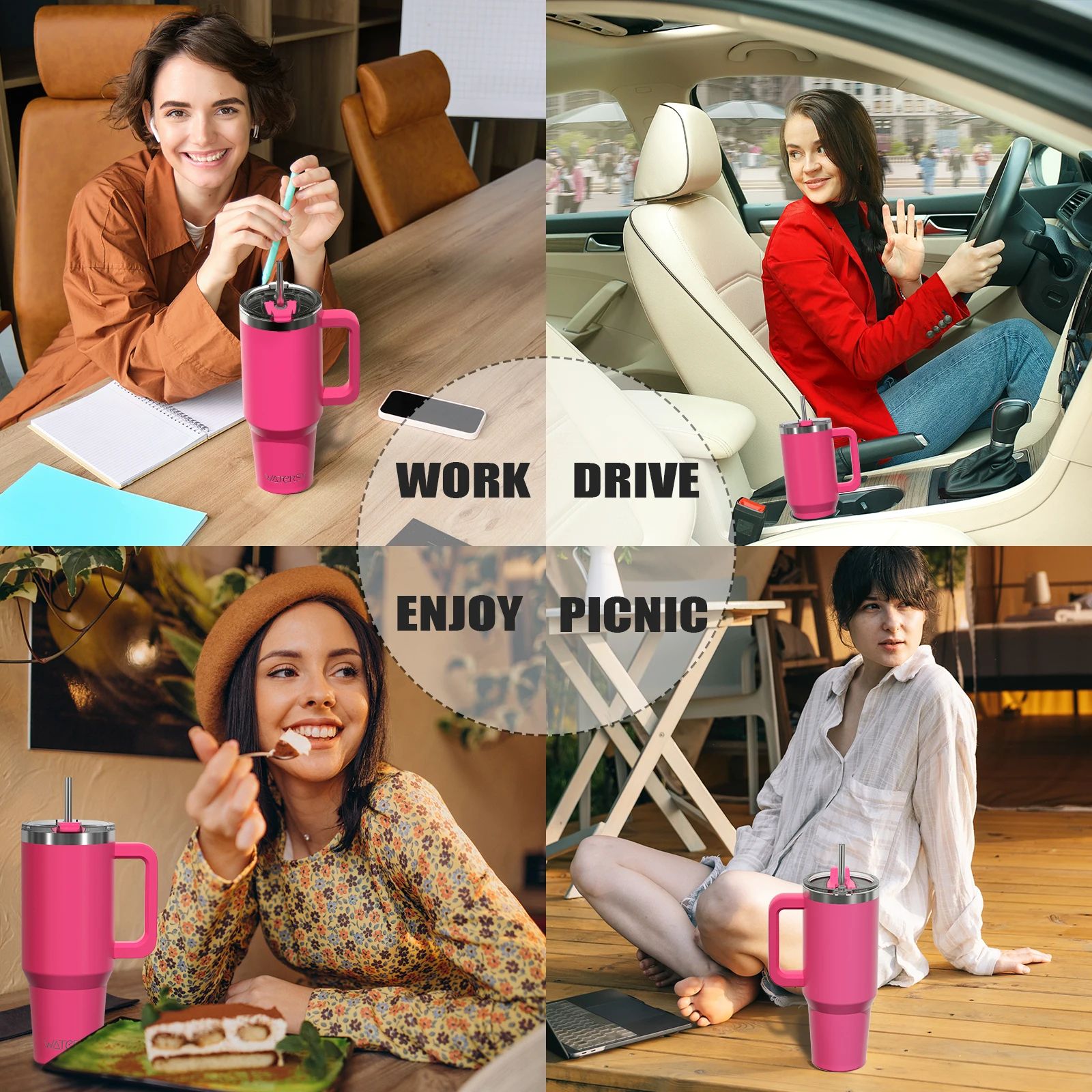 Stainless Steel Insulated Water Bottle – 20oz Vacuum Thermal Coffee & Travel Mug (Hot & Cold)