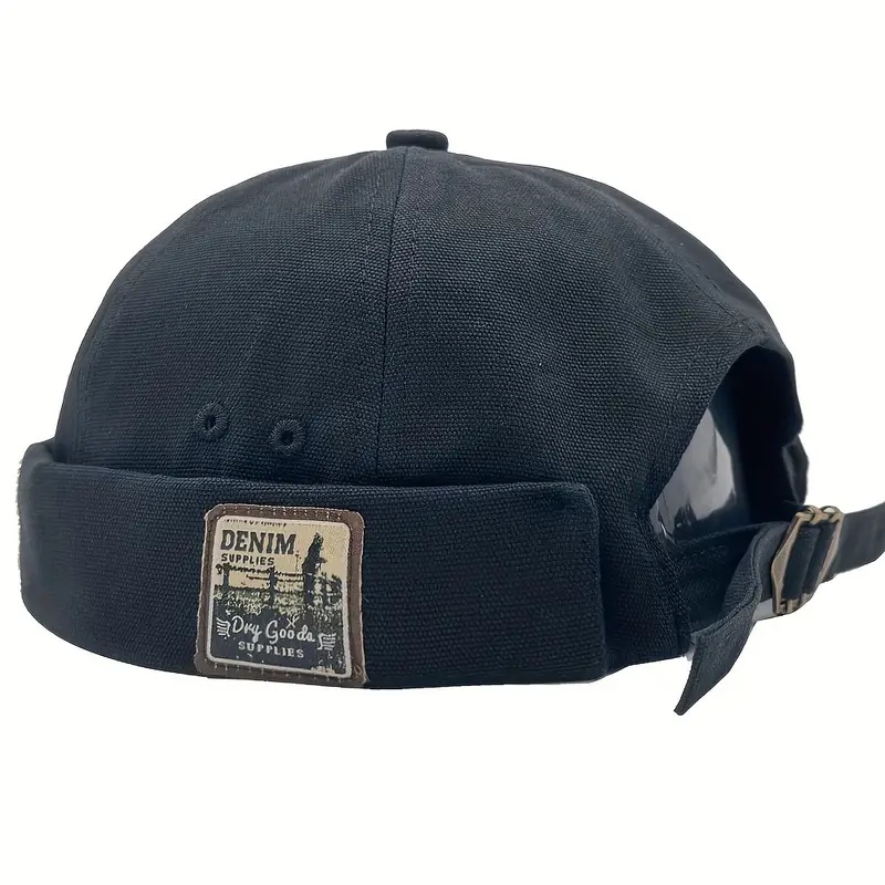 Brimless Hat Hip Hop, Dome Melon Cap, Vintage Landlord Hat Unisex, Solid Color Docker Cap, Skullies Beanie,Men Women cap