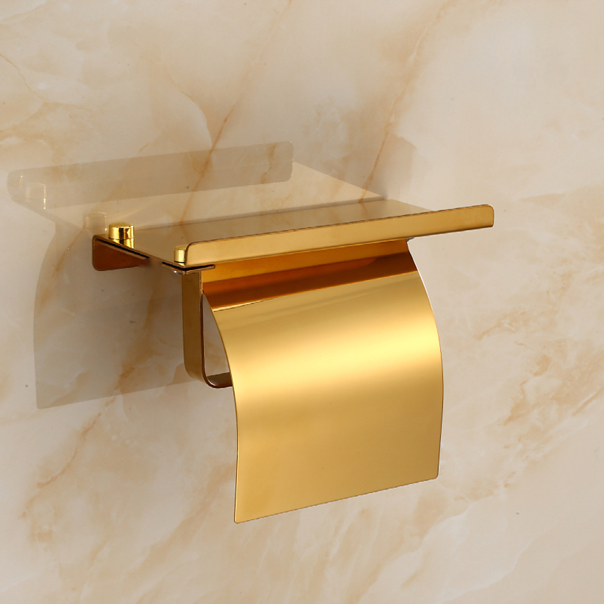 Stainless Steel Roll Paper Holder, Mobile Tissue Holder for Bathroom, Hotel Bathroom Storage Rack