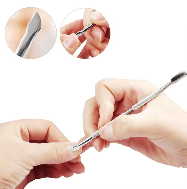 Stainless Steel Cuticle Remover and Pusher Set Double Sided 4 Piece