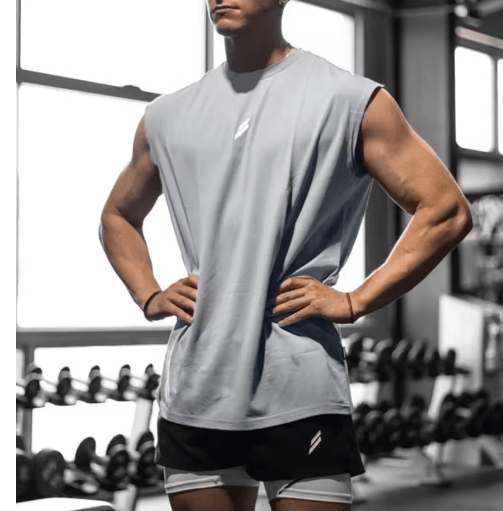 Mens Breathable Mesh Tank Top Quick Dry Sleeveless Fitness Shirt