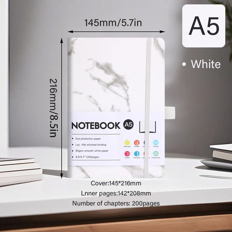 Professional A5 Paper Notebook – Thickened Page Executive Planner & Compact Lightweight Office Journal