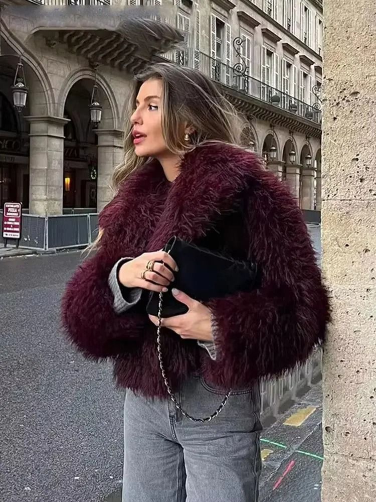 HH Elegant Faux Fur Outerwear System | Premium High-Street Fluffy Lapel Jacket & Thermal Fashion Infrastructure