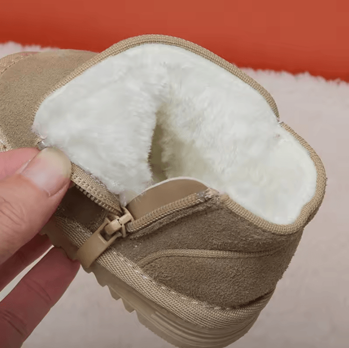 CozyZip Baby Snow Boots – Warm Plush Infant Winter Boots with Soft Sole & Side Zipper