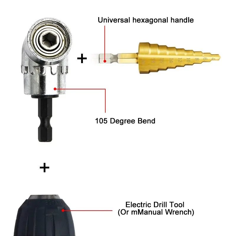105 Degree Angle Drill Screwdriver Attachment