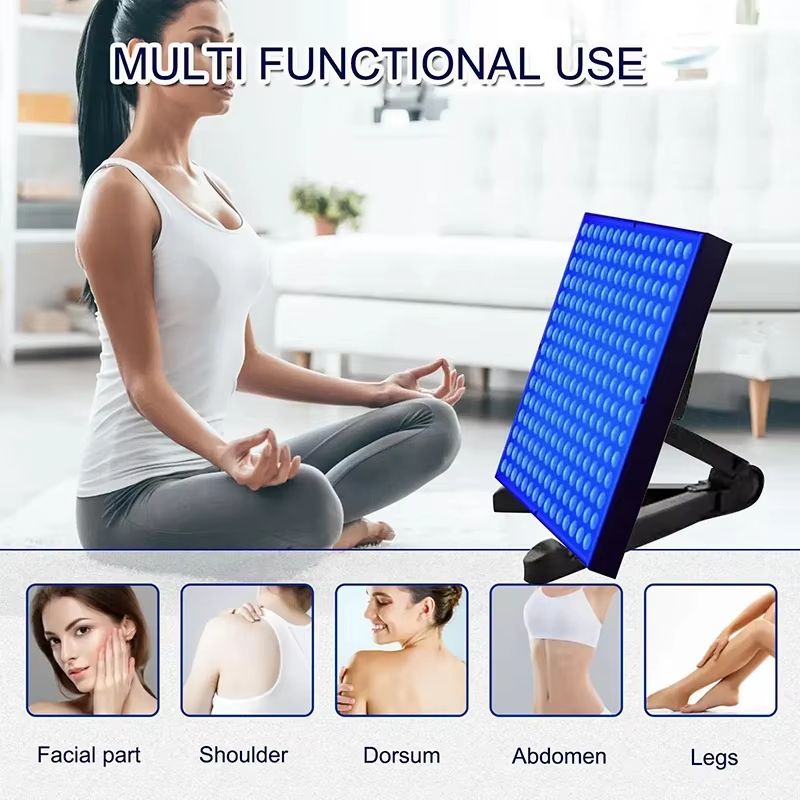 225PCS 45 W UV Tanning Lamp Solarium with Blue Light, Adjustable Stand and Foldable Face and Body Tanner